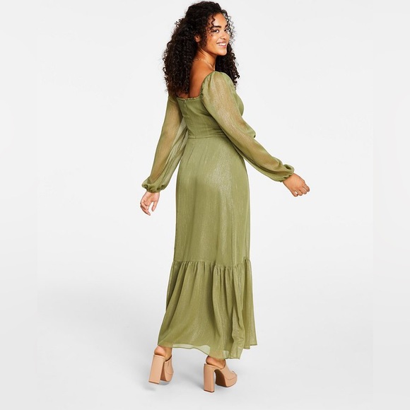 Women’s Side Slit Ruffle Trim Dress 👗 - Picture 2 of 11